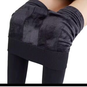 Black Stretch Thermal Leggings